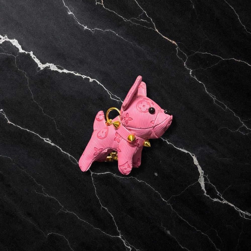 Elegant Special Print Pink Dog KeyChain! - Picture 2 of 3